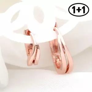 14K 골드핀 웨이브 링 피어싱 1+1