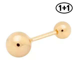 14K 골드핀 베이직 4mm 볼 골드 피어싱 1+1