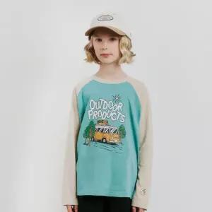 [보리보리/아웃도어프로덕츠 키즈]배색 라글란 그래픽 티셔츠 (블루) OD251ILS03_BLU