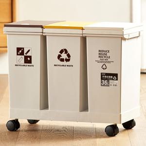 재활용 분리수거함 3단 대용량 60L 가정용 사무실 쓰레기통