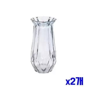 투명 그레이 꽃꽂이 대 화병 유리 꽃화병 꽃병 x2개 (WFGTMRF)