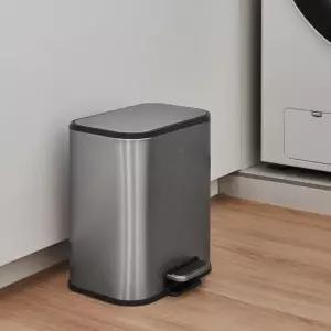 한샘 시그니처 페달 휴지통 5L 실버