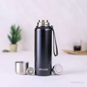 듀얼 보온병 블랙 1L 직장인 야외 운동 음료