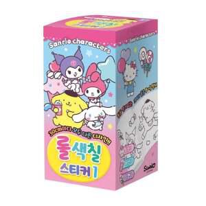 산리오 롤색칠스티커1 3개 캐릭터 스티커 색칠놀이