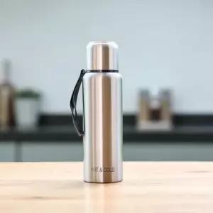 듀얼 보온병 실버 1L 학교 아웃도어 식수