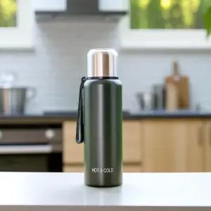듀얼 보온병 다크그린 1L 야외 직장인 음료