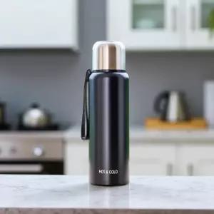 듀얼 보온병 블랙 1L 점심 직장인 캠핑