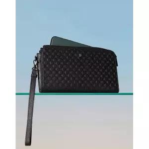 [롯데백화점]닥스 액세서리 [DBWA6E360BK] [지퍼장지갑(핸드폰수납)][LOUIS]블랙수입가죽 루이스엠보 DD 패