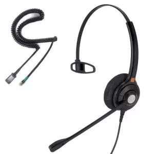 IPD 콜센타 상담원 전화 유선헤드셋-RJ09-U10P-S 케이블 IPH-210일반-한귀형