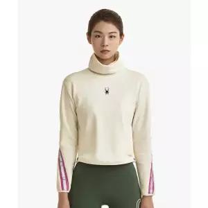 [스파이더]여성 러닝 로고 테이핑 하이넥 티셔츠 SPGWCNRL282WIVY 659486