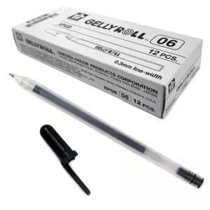 0.6mm 블랙 12개입 파인 젤리롤펜 겔리롤펜 XPGB (WFJR5YI)