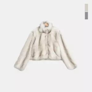 스콰즈 여성 겨울 아우터 퍼자켓 버튼 시어링 페이크퍼 자켓 SPPA002