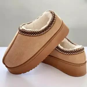 [옷자락]남녀공용 발목스티치 퍼안감 슬리퍼