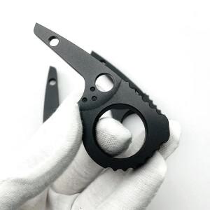 알루미늄 스틸 접이식 나이프 시그넷 핑거 링 Spyderco Paramilitary 2 C81 C223 Para3 백 스페이서 DIY 부