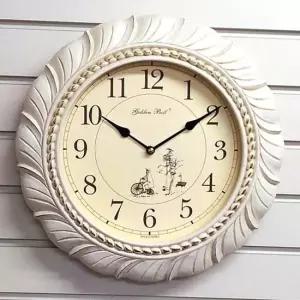 GB7073 무소음민들레 벽시계 빈티지삽화아이보리 한국 벽시계 빈티지시계 시계 무소음시계 인테리어시계
