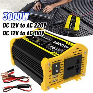 3000W 자동차 인버터 DC 12V AC 110/220V 듀얼 USB 전압 변압기 태블릿 RV에 대 한 수정 된 스마트