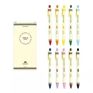 편지중성펜세트 10색0.38mm 볼펜세트 단색 컬러펜 10컬러 (WFKA1FV)