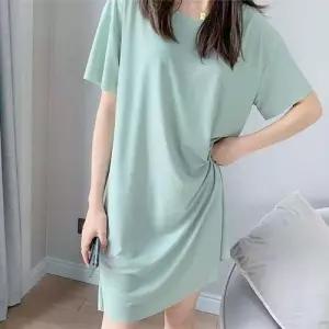 루즈핏 얇은 여름 골지 미니 원피스 오버핏 홈원피스 WAE659E