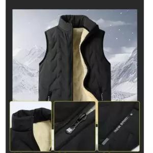 뽀글이 기모 남성겨울골프조끼 양털 하프넥 패딩 후리스 등산 홈어