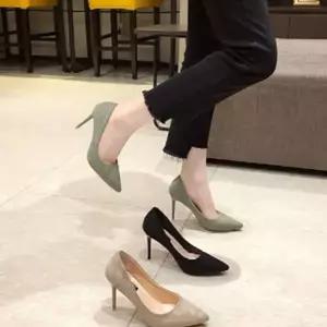 [하프클럽/]가을 스웨이드하이힐 킬힐힐 여성용청키힐 힐구두