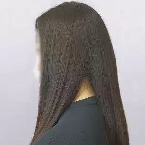 [하프클럽/]긴 생머리 인모 헤어피스 브라운 붙임머리 부분가발