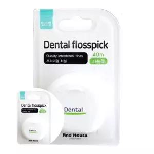 ( )덴탈 프리미엄 치실 500D x 40m 가는실 민트 치아간치실 찌꺼기제거