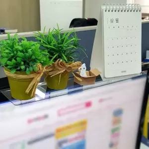 부착형 메모 홀더 모니터 수납 정리 꽂이 카피판 사무실 필기 용품 (WFKBDVI)