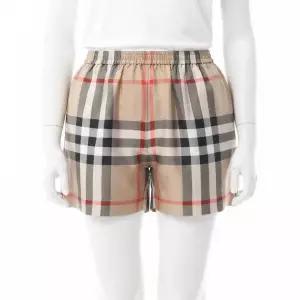 [버버리]Checkered Silk Shorts 8052748 체크 실크 쇼츠 819325