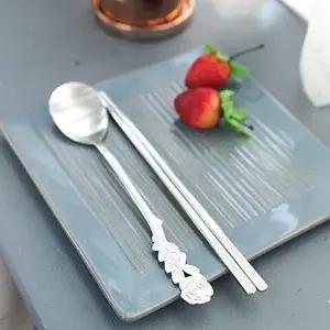 [조르지오]스텐 FL14YT81 수저세트 무광 데일리 로즈 1P 추천 숟가락 젓가