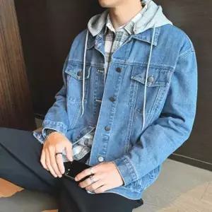 [하프클럽/]데님 남성청자켓 후드탈부착 데님자켓