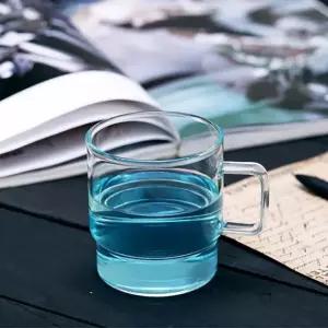 고품질 퓨어 내열 유리컵 홈카페 손잡이 주스컵  투명잔 (WFKDTDE)