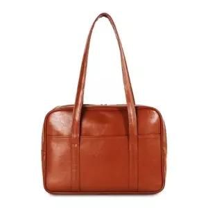 스퀘어 사각 여성 레더 숄더백 가방 카멜 (WFKDXKB)