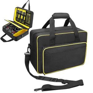 오디오 믹서 케이스 0.1cm(0.4인치) 패딩 DJ 백 여행용 믹서, 컨트롤러 및 장비용, RODECaster Pro, Pro II, TC-Helicon GoXLR과 호환 (길이 41.9cm(16.5인치) x 너비 31.9cm(12.2인치) 19.1cm(7.5인치)