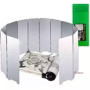 야외용 캠핑 12단 접이식 가드 바람막이 버너 히터 스토브klm009