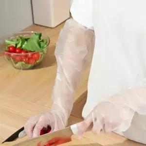 일회용 60cm 비닐 설거지 장갑 손목긴장갑 팔꿈치커버