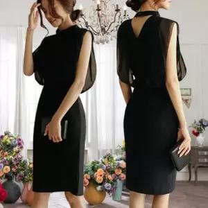 원피스 나시 여성 럭셔리 상견례 프릴 H라인 쉬폰 WEE90F1