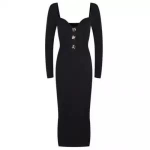 원피스 롱 슬림핏 2color 하객룩 버튼 레 WFLMT2G