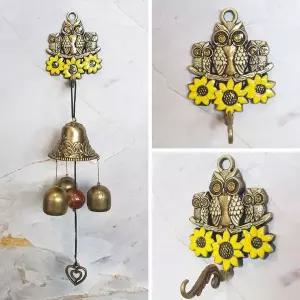 부엉이가족 TKW594I0 황동 현관문 출입문 풍경종 문종 도어벨