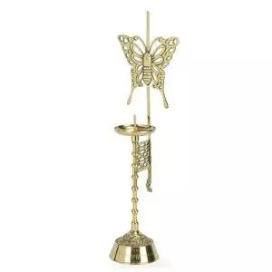 나비 HTS143I2 유기촛대 놋 전통 제사 촛대 촛불 양초 받침대