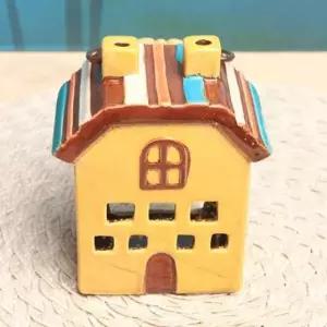 유럽풍 RRP589Y6 미니하우스 캔들홀더 장식소품 (노랑집)