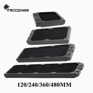 FREEZEMOD 29mm 두께의 구리 단일 열 라디에이터 PC 수냉식 액체 열교환기 12cm 팬용 120/240/360/480MM