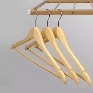 원목 옷걸이 코팅 우드 매장 가정용 나무 세트 (WFKGED1)