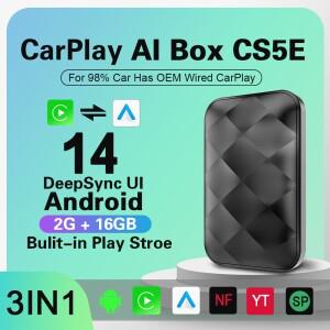 3IN1 안드로이드 딥싱크14 무선 카플레이 오토 어댑터 신규 업그레이드 플러그앤플레이 YT 넷플릭스 동글