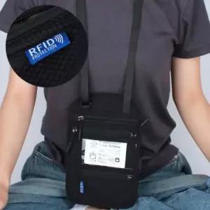 여권지갑 블랙 해킹방지 해외 여행 여권 지갑 포켓 파우치 미니 여권가방