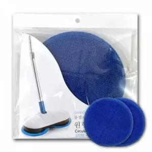 물걸레 회전 리필 청소기 국산 극세사 원형 22cm 2매 패드 교체용