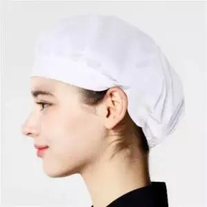 급식실모자 화이트 패브릭 조리모자 위생모 식품 조리모