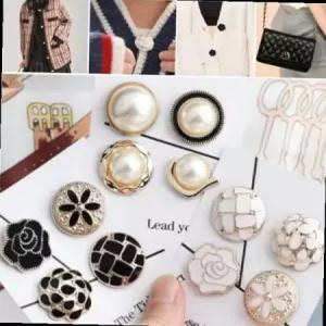 빅사이즈 4종 여밈 브로치 단추 (4p 2p) 매너단추 셀