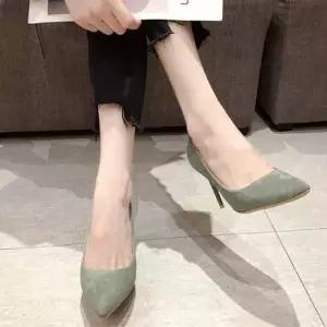 여성 슬림코 가죽 펌프스힐 1P 스틸레토 정장 구두 뾰족코힐