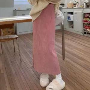 여성 겨울 일자핏 가을 세련된 롱스커트 세골지 밴딩 3컬러