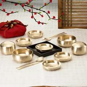 D 반찬그릇 유기오목식기 1 한식반찬그릇 유기반상기세트 (WFKHEZK)